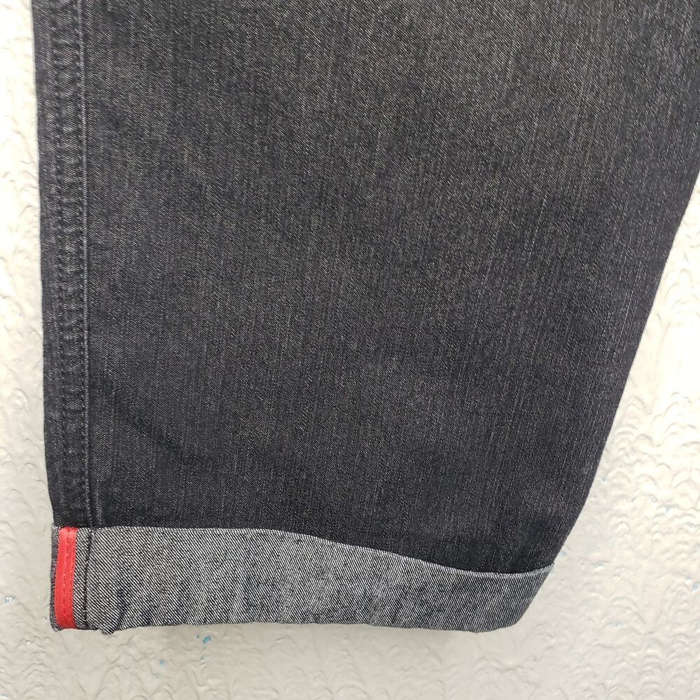 St. John Sport Womens Navy Blue Straight Leg Pants Size 8 Cuff Cropp Red Stripe - Picture 3 of 9